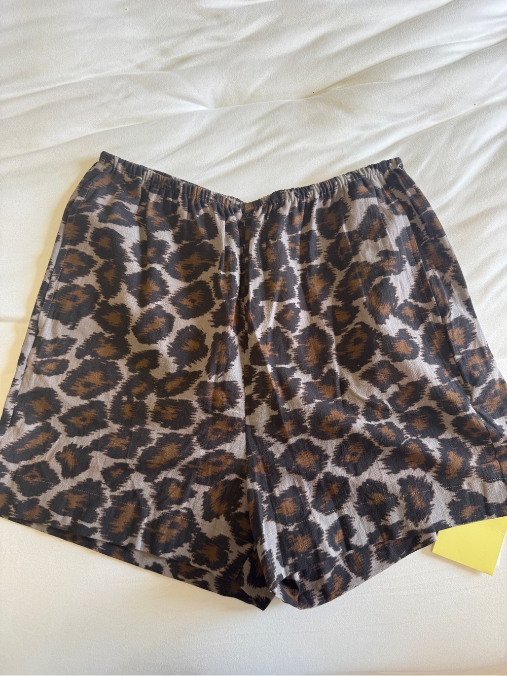 Nanushka Animal Print Elastic Waist Women’s Shorts - Brown/Black